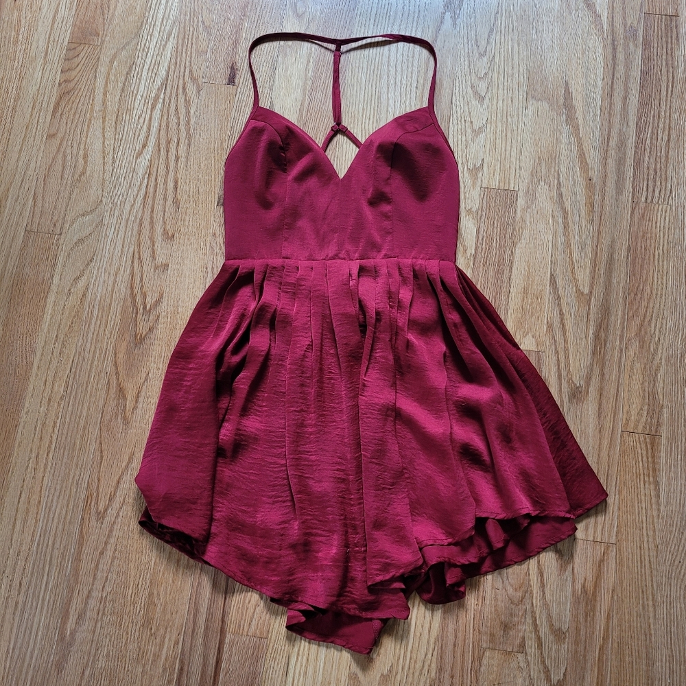 Elegant Burgundy Dress
